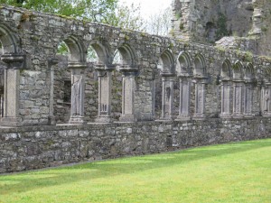 Jerpoint Abbey Cloisters in sunshine